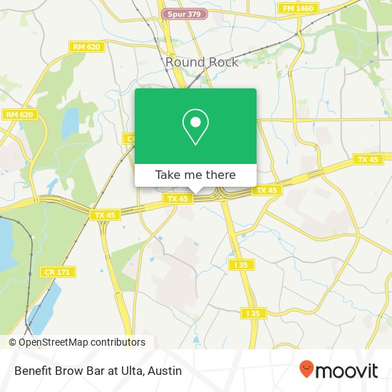 Benefit Brow Bar at Ulta map