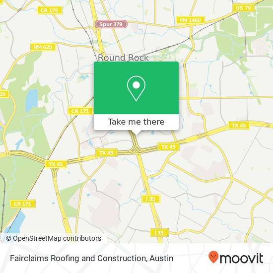 Mapa de Fairclaims Roofing and Construction