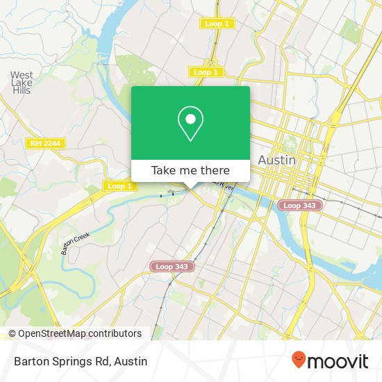 Mapa de Barton Springs Rd