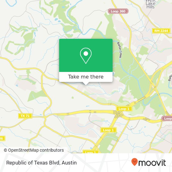 Mapa de Republic of Texas Blvd