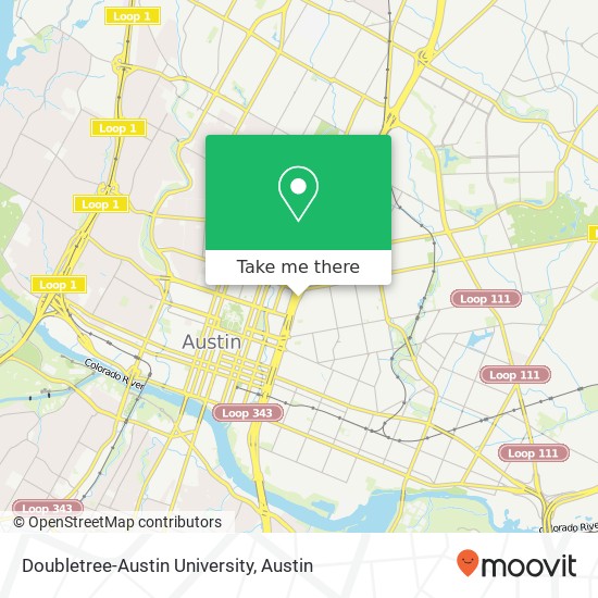 Mapa de Doubletree-Austin University