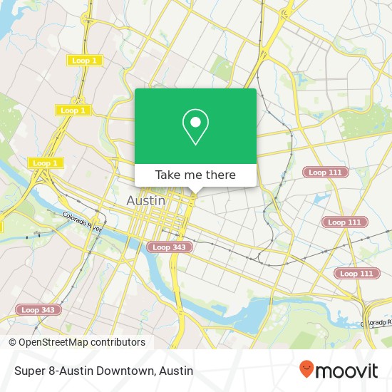 Super 8-Austin Downtown map