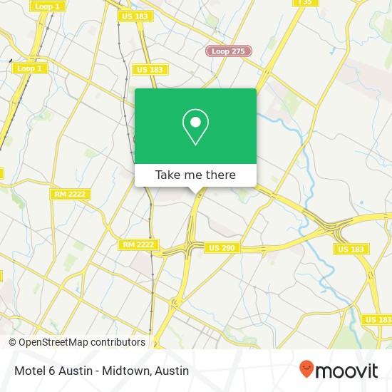 Mapa de Motel 6 Austin - Midtown