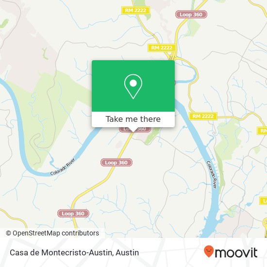 Mapa de Casa de Montecristo-Austin