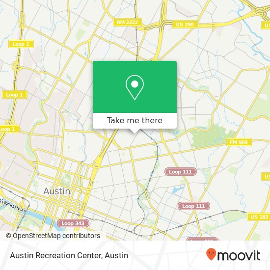 Mapa de Austin Recreation Center