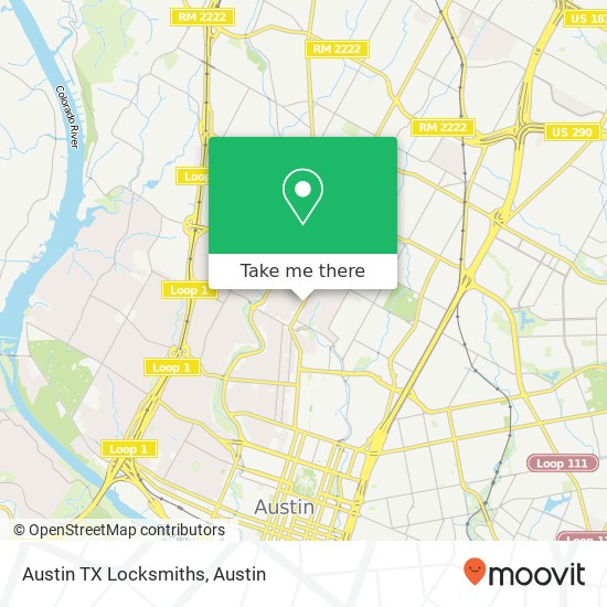 Mapa de Austin TX Locksmiths