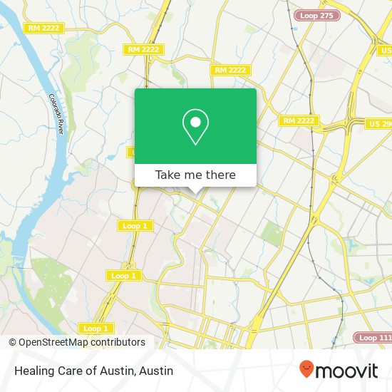 Healing Care of Austin map
