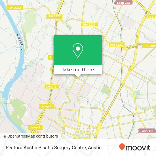 Restora Austin Plastic Surgery Centre map