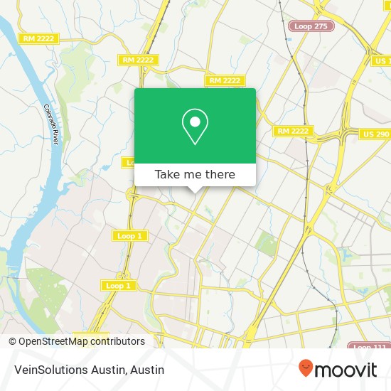 Mapa de VeinSolutions Austin