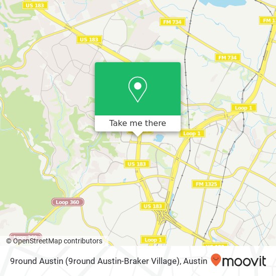 Mapa de 9round Austin (9round Austin-Braker Village)