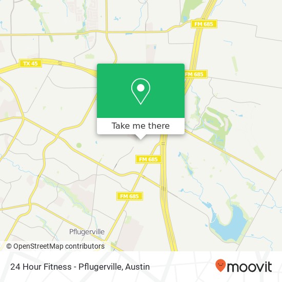 Mapa de 24 Hour Fitness - Pflugerville