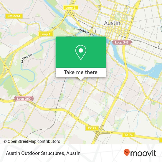 Austin Outdoor Structures map