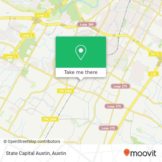 State Capital Austin map