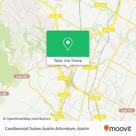 Mapa de Candlewood Suites-Austin Arboretum