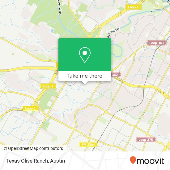 Mapa de Texas Olive Ranch