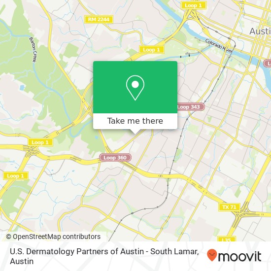 U.S. Dermatology Partners of Austin - South Lamar map