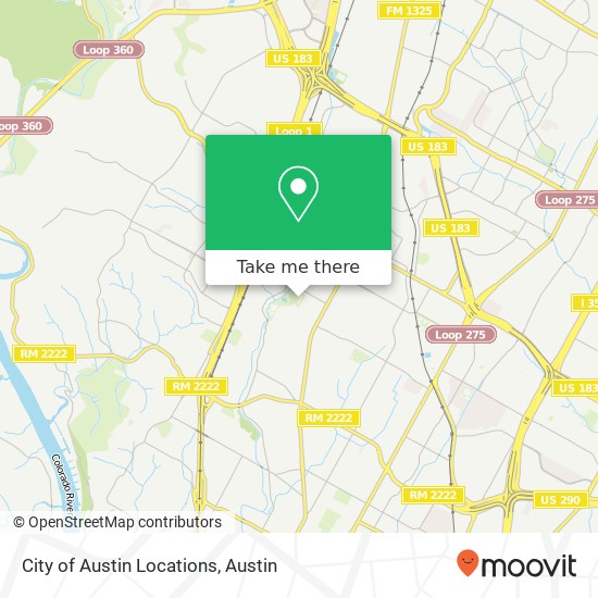 City of Austin Locations map