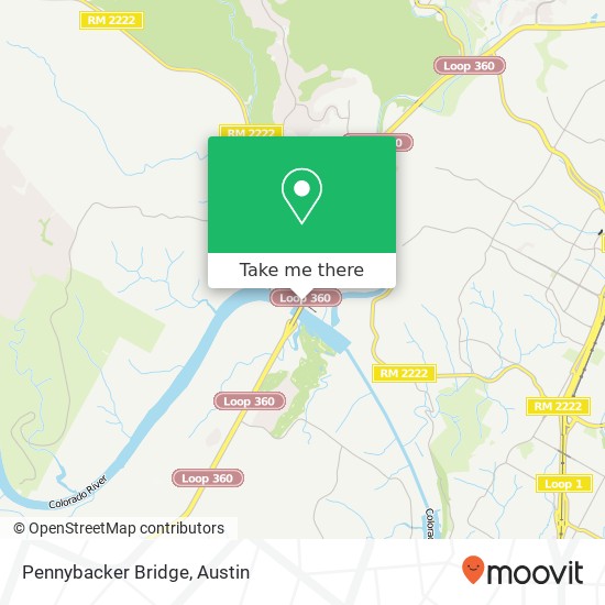 Pennybacker Bridge map