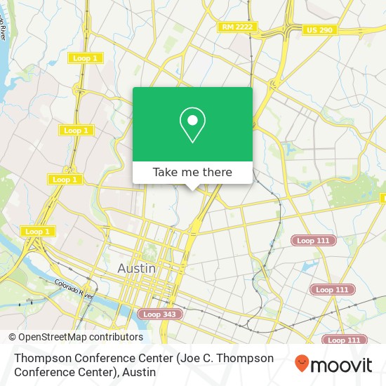 Mapa de Thompson Conference Center (Joe C. Thompson Conference Center)