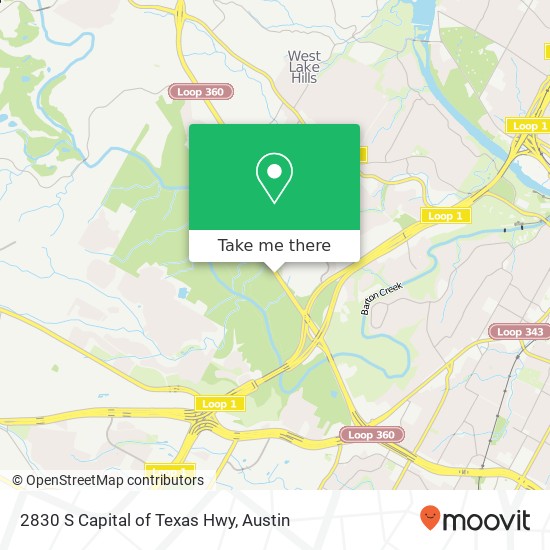 Mapa de 2830 S Capital of Texas Hwy