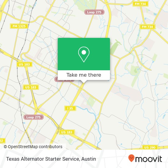 Texas Alternator Starter Service map