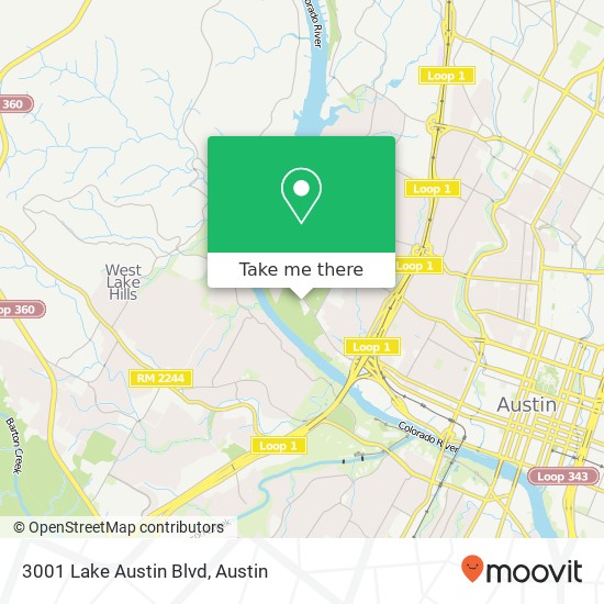 3001 Lake Austin Blvd map