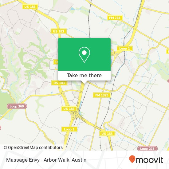 Mapa de Massage Envy - Arbor Walk