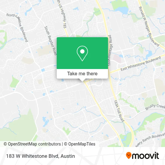 183 W Whitestone Blvd map