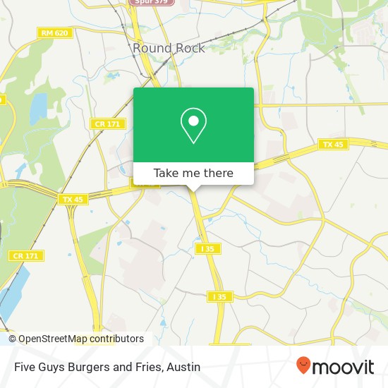 Five Guys Burgers and Fries map