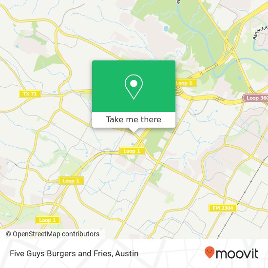 Five Guys Burgers and Fries map