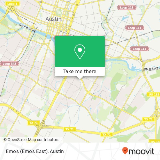 Mapa de Emo's (Emo's East)