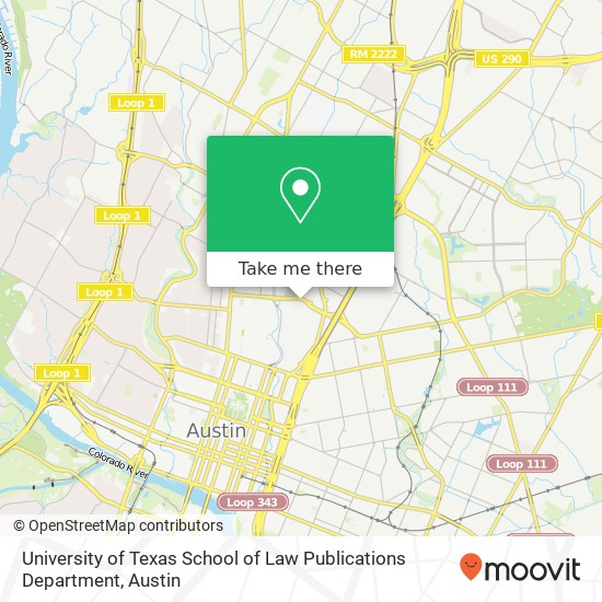 University of Texas School of Law Publications Department map