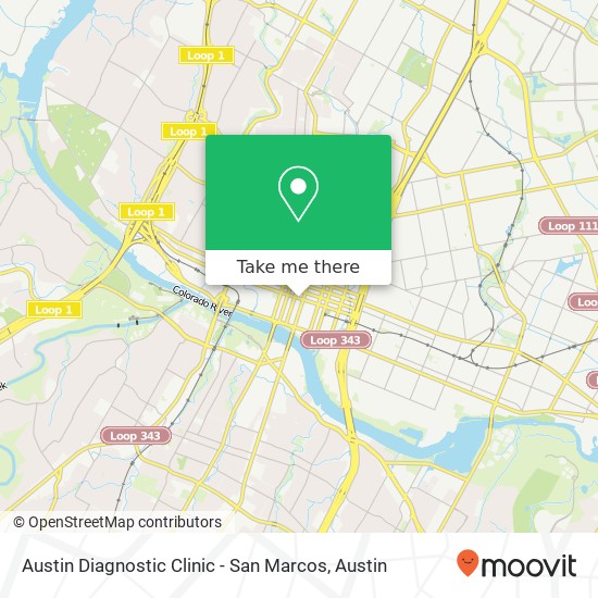 Mapa de Austin Diagnostic Clinic - San Marcos