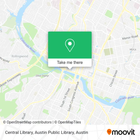 Central Library, Austin Public Library map