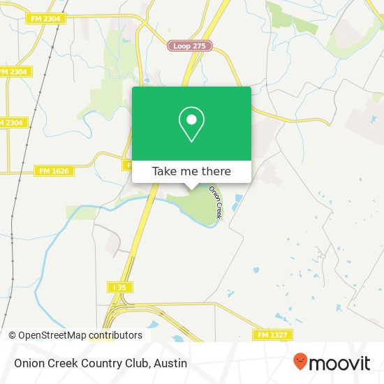 Onion Creek Country Club map