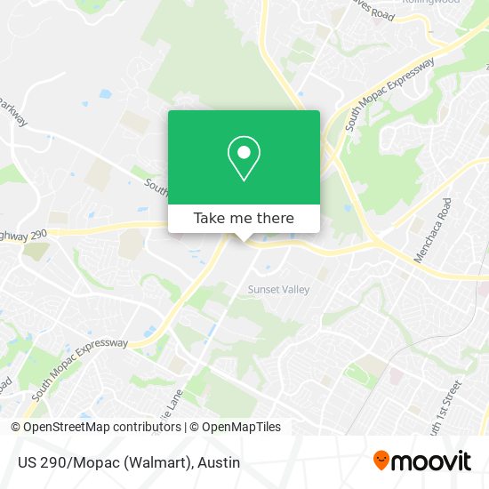 US 290/Mopac (Walmart) map