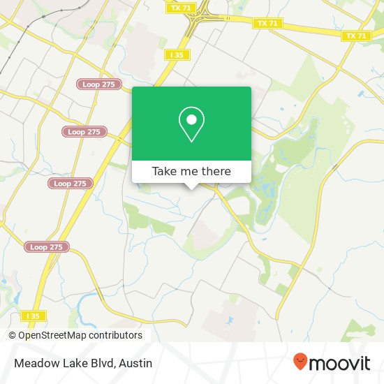 Meadow Lake Blvd map