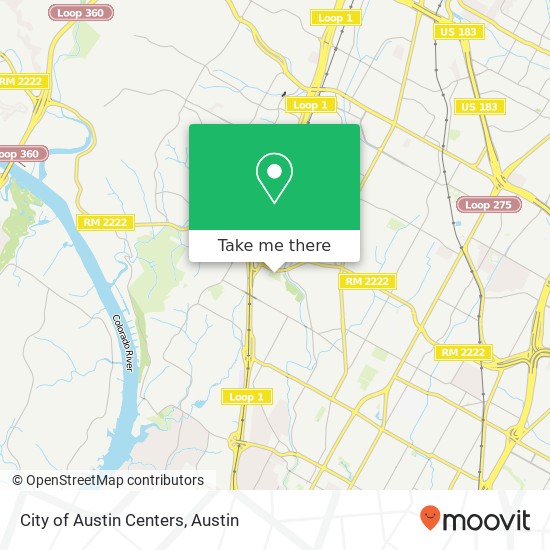 City of Austin Centers map