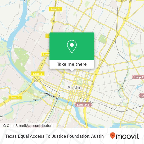Mapa de Texas Equal Access To Justice Foundation