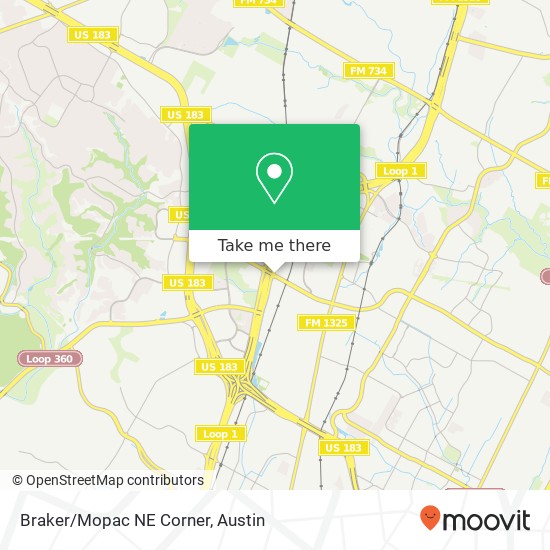 Braker/Mopac NE Corner map