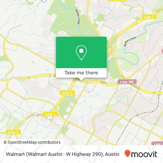 Walmart (Walmart Austin - W Highway 290) map