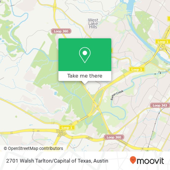 2701 Walsh Tarlton / Capital of Texas map