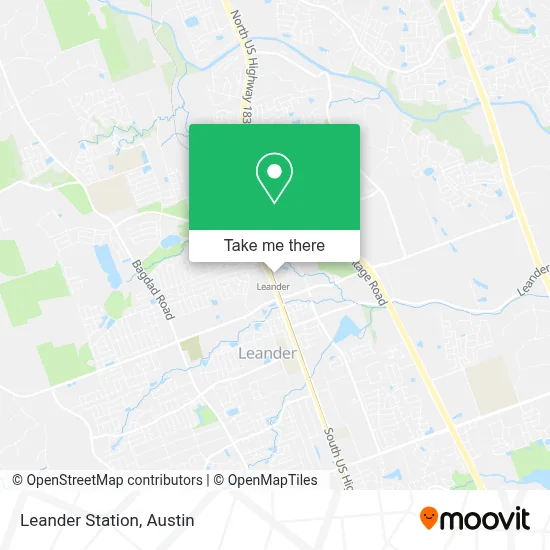 Leander Station map