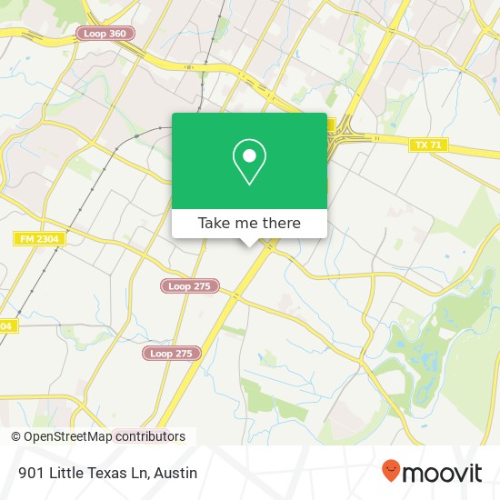 Mapa de 901 Little Texas Ln