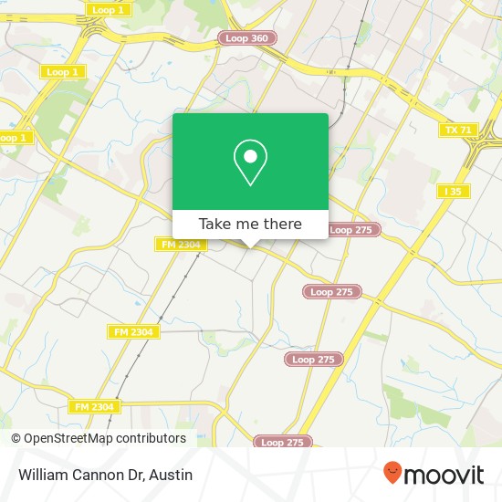 William Cannon Dr map