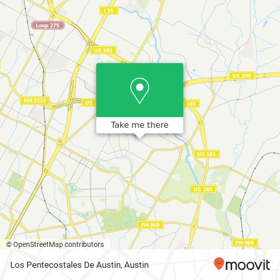 Los Pentecostales De Austin map