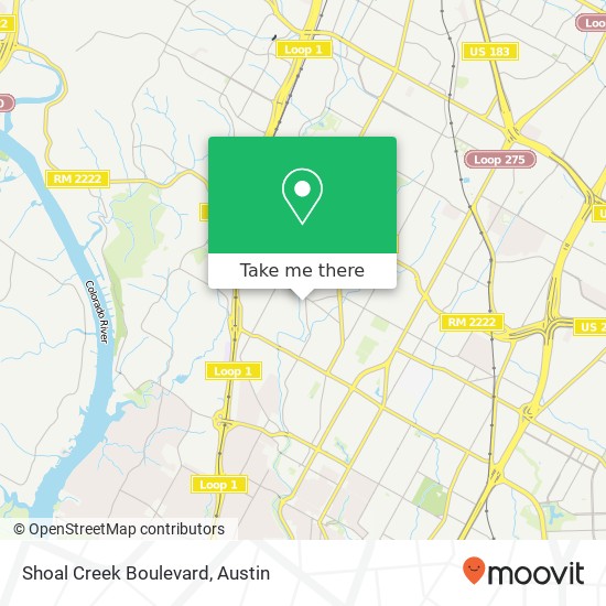 Mapa de Shoal Creek Boulevard