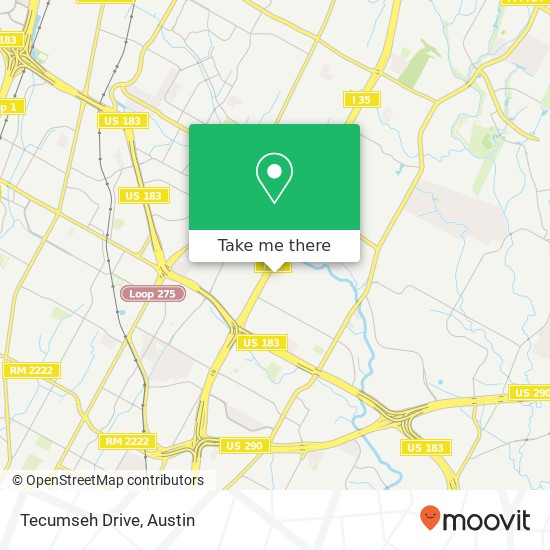 Tecumseh Drive map