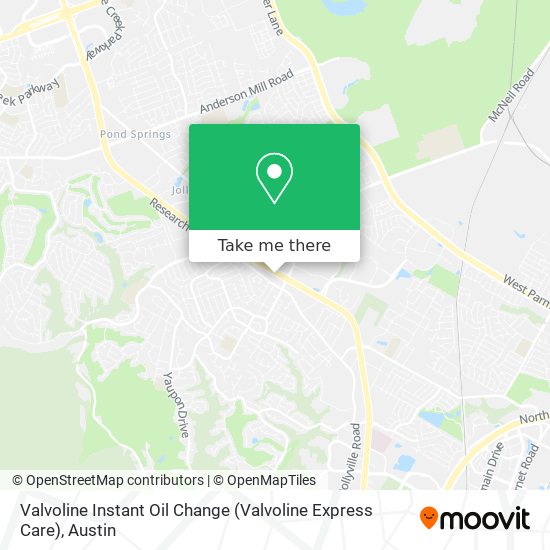 Mapa de Valvoline Instant Oil Change (Valvoline Express Care)