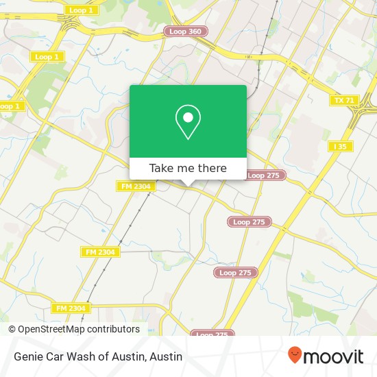 Genie Car Wash of Austin map